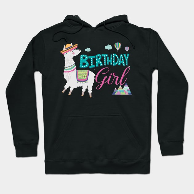 Birthday Girl Llama Hoodie by LotusTee